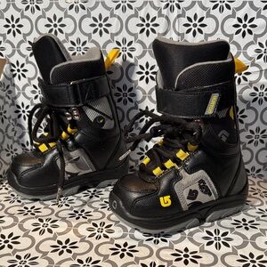 Burton Kids Black and Yellow Boots